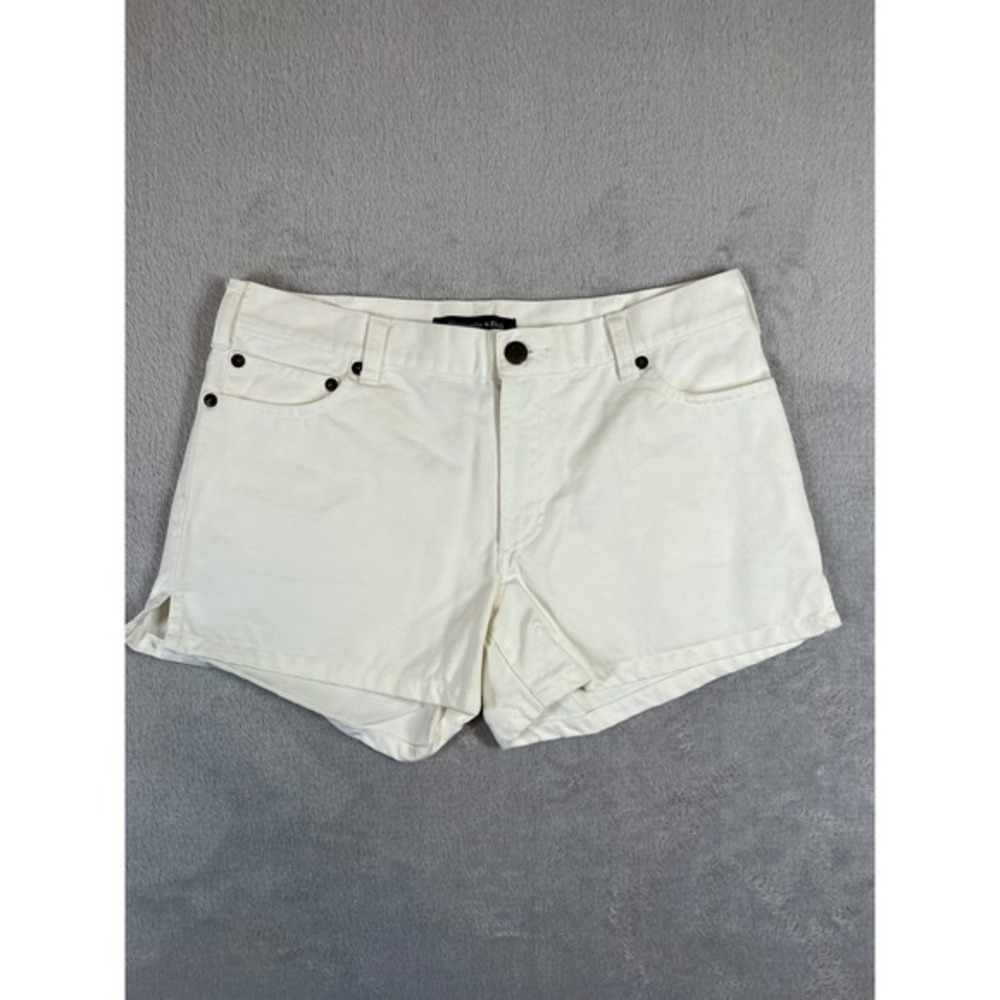 Y2K 00's Abercrombie & Fitch Woman's Cotton Chino‎ White Short Shorts 2 Vintage